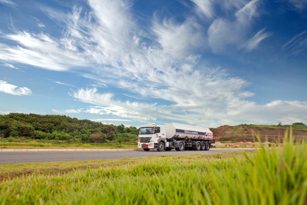 truck with fuel tank