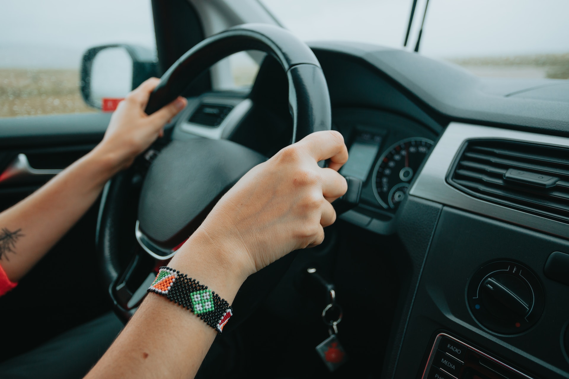 driving a car